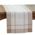 Saro 16 x 108 in. Banded Border Oblong Table Runner, Natural 351.N16108B